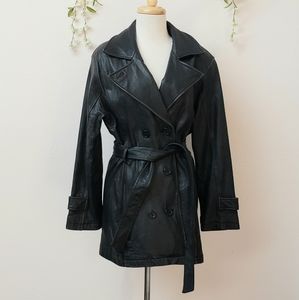 Women's vintage leather coat